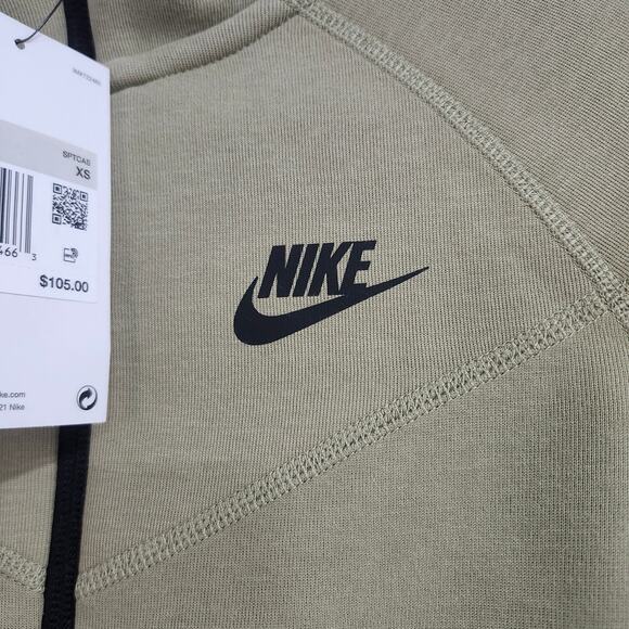 ❤️NWT❤️ Nike Kids Sweater Boys Zip-Up Jacket - Tan - Picture 4 of 11